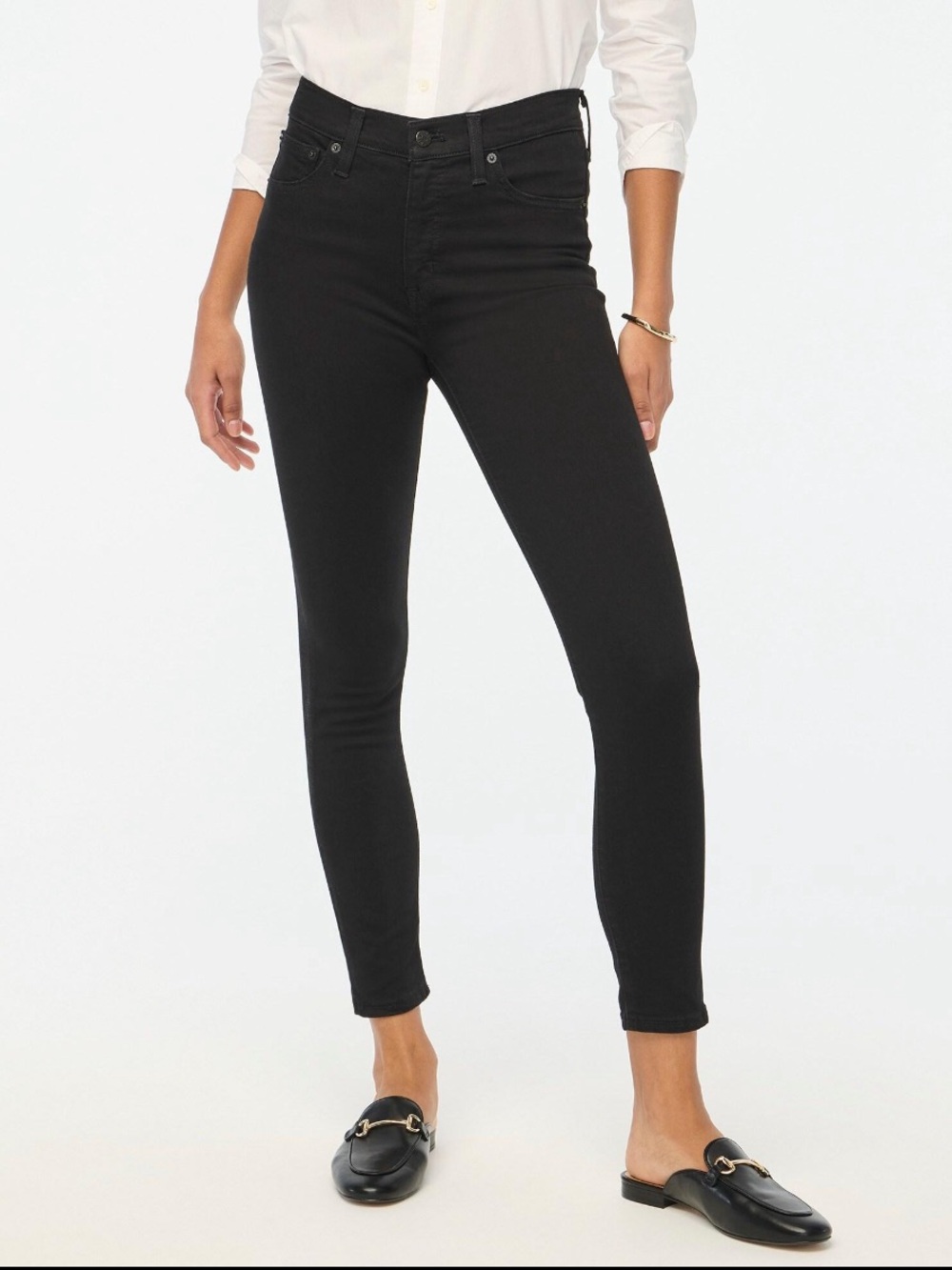 J.Crew 8” Rise Black Skinny Jeans | Signature Stretch